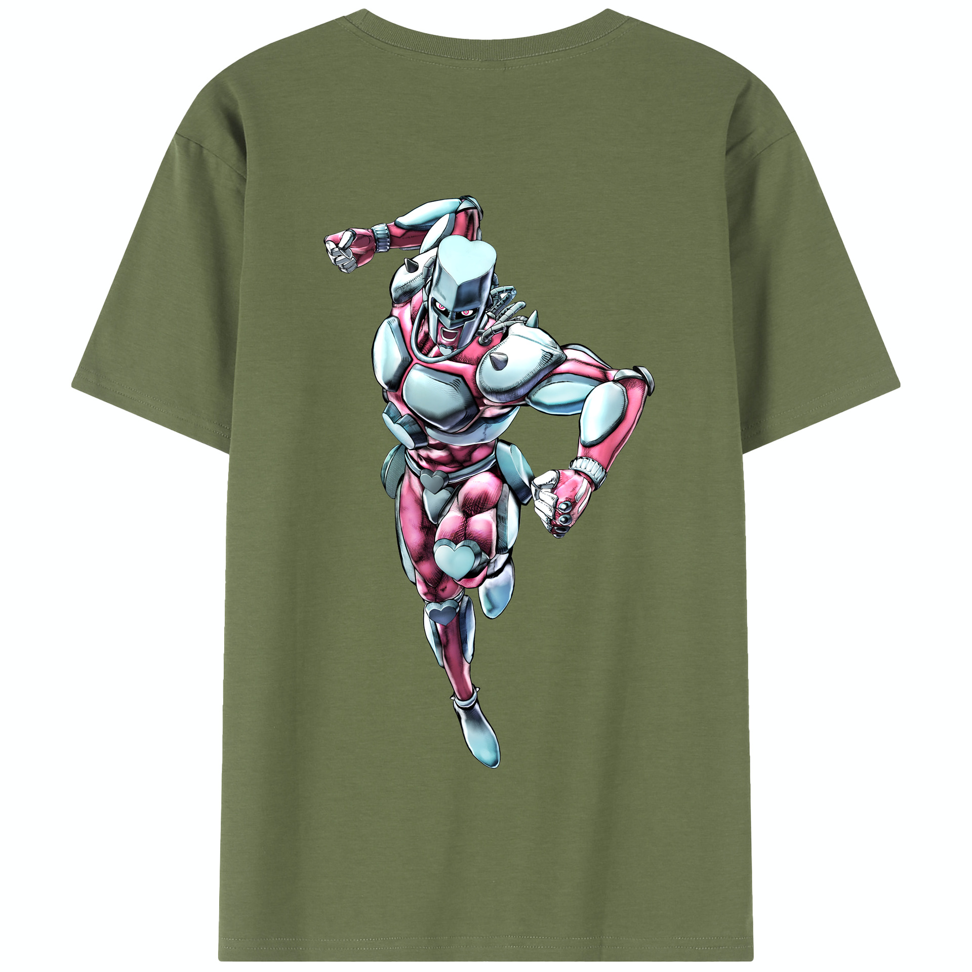 （画像用） ジョジョの奇妙な冒険 ひがしかた じょうすけ JoJo's Bizarre Adventure Higashikata Josuke 綿100％半袖Tシャツ（背面プリント）